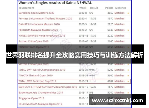 世界羽联排名提升全攻略实用技巧与训练方法解析 世界羽联排名提升全攻略实用技巧与训练方法解析